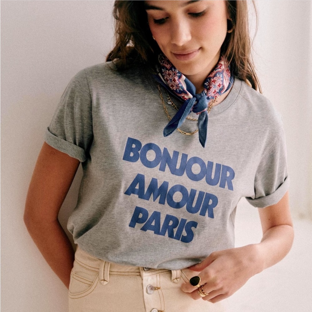 Sézane Bonjour Amour Paris Tshirt